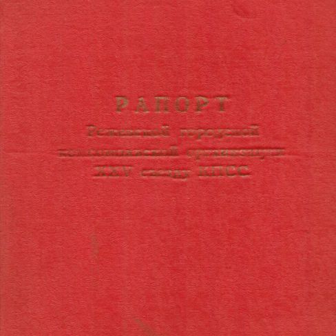 Рапорт Режевской городской комсомольской организации,