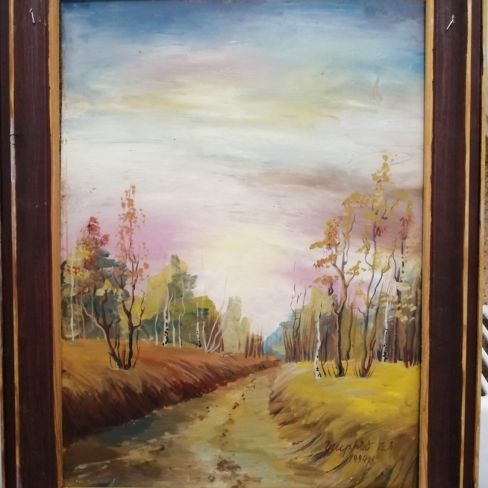 Картина К. Г. Оганесян "Лесная дорога"
