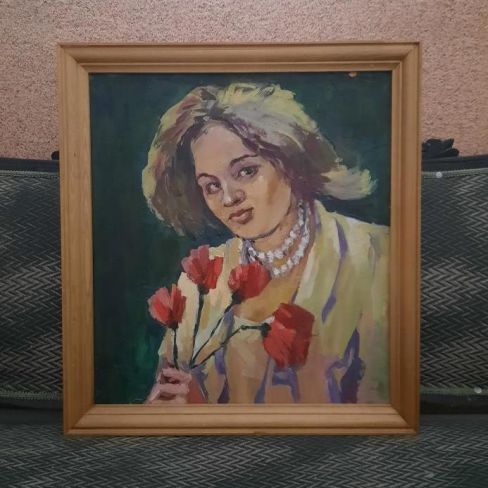Картина Ю. Н. Паткиевича "Девушка с цветами"