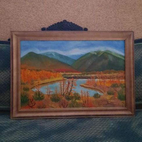 Картина Е. А. Томилов "Осень в Якутии"