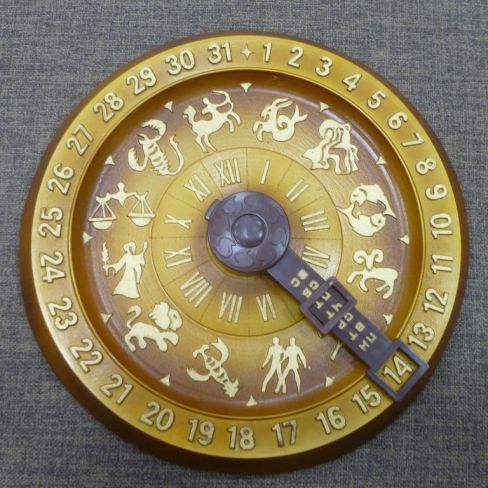 Сувенир. Календарь со знаками Зодиака и днями недели в форме круга.